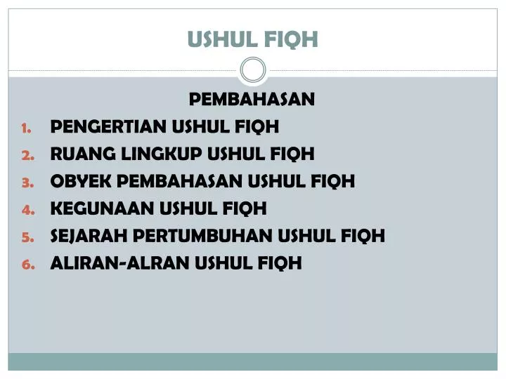 ushul fiqh