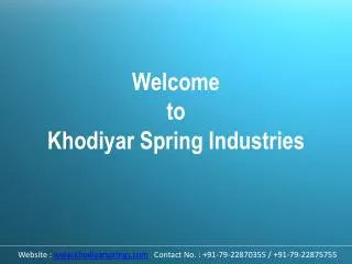 welcome to khodiyar spring industries