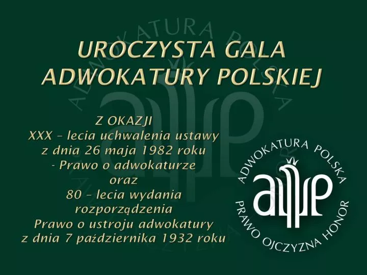 uroczysta gala adwokatury polskiej