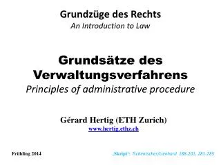 grunds tze des verwaltungsverfahrens principles of administrative procedure
