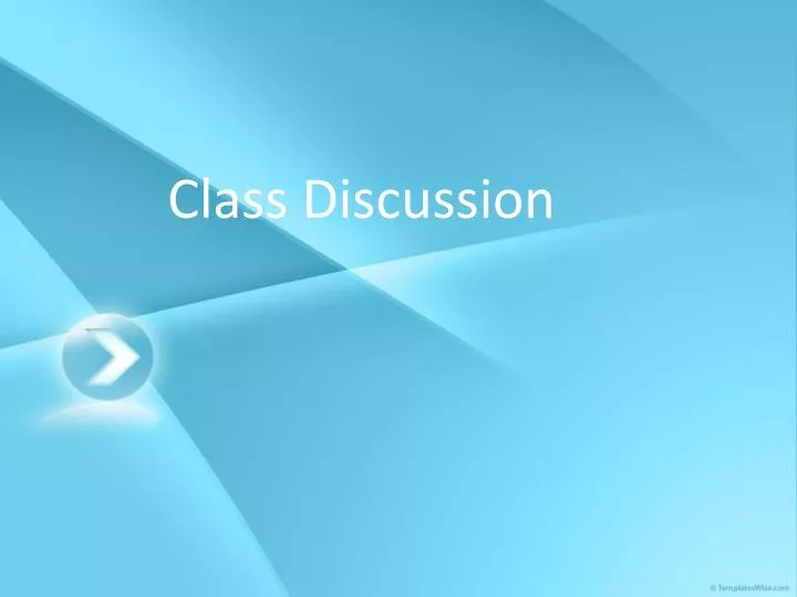 class discussion