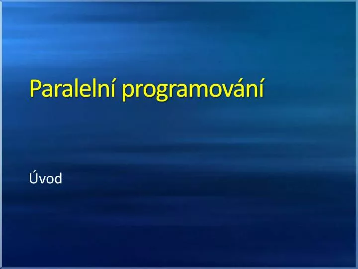 paraleln programov n