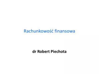 Rachunkowość finansowa