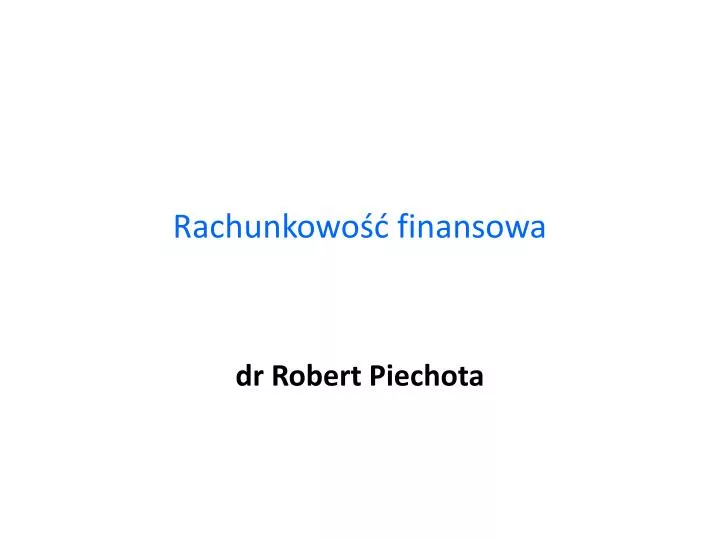 rachunkowo finansowa