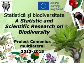statistic i biodiversitate a statistic and scientific research on biodiversity