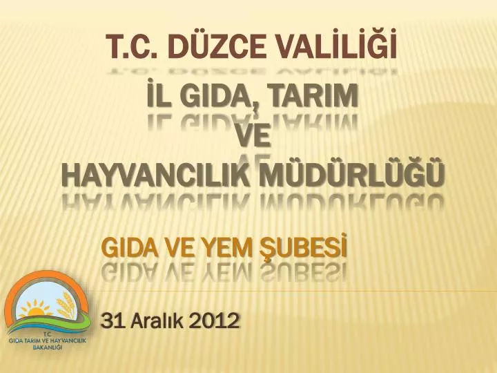 gida ve yem ubes 31 aral k 2012