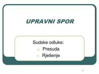 upravni spor
