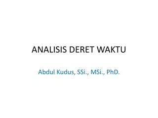 analisis deret waktu