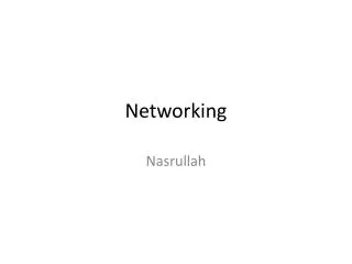 Networking