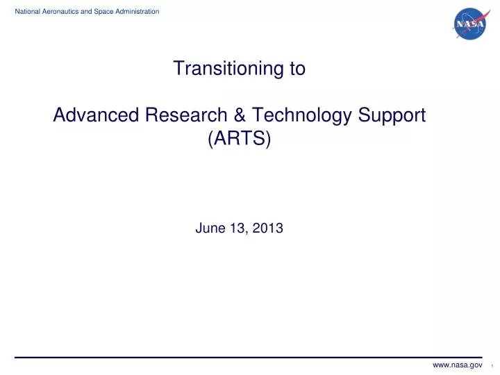 transitioning to advanced research technology support arts june 13 2013