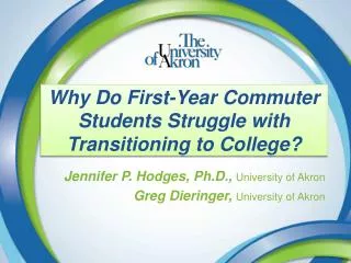 Why Do First-Year Commuter Students Struggle with Transitioning to College?