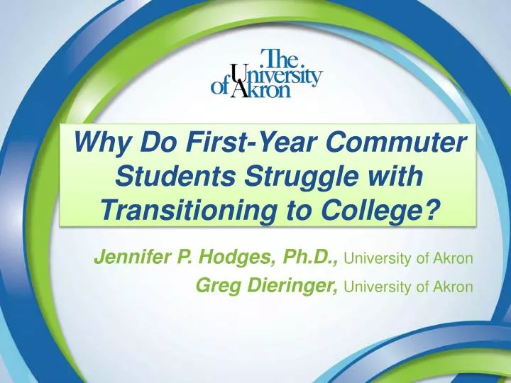why do first year commuter students struggle with transitioning to college