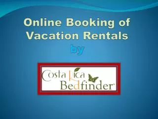 online booking of vacation rentals