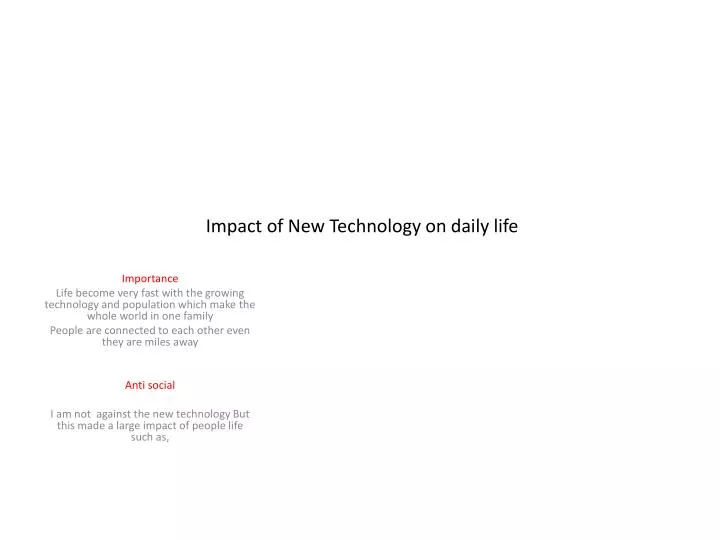impact of new technology on daily life