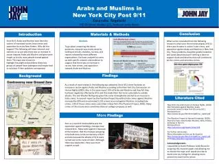 Arabs and Muslims in New York City Post 9/11