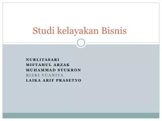 PPT - Studi Kelayakan Bisnis PowerPoint Presentation, Free Download ...