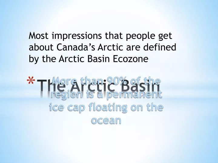 the arctic basin