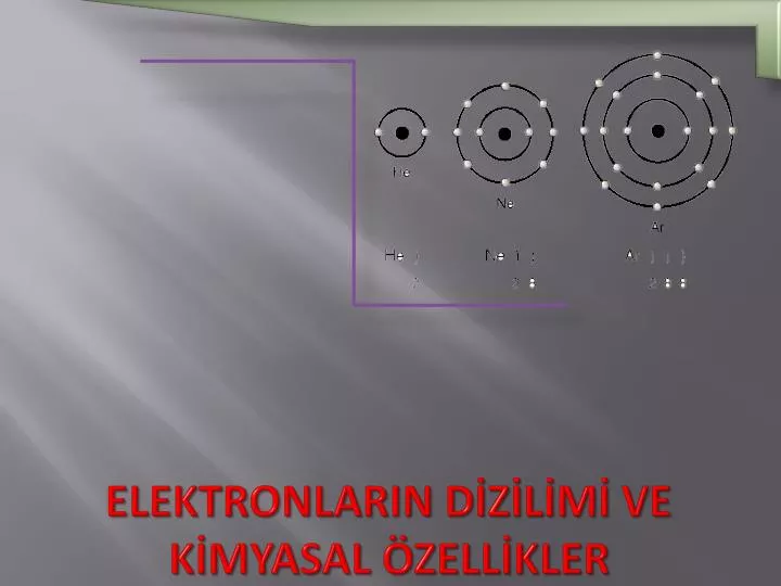 elektronlarin d z l m ve k myasal zell kler