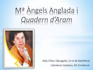 m ngels anglada i quadern d aram