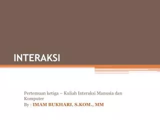 interaksi