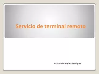 servicio de terminal remoto