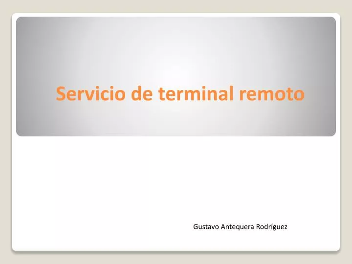servicio de terminal remoto