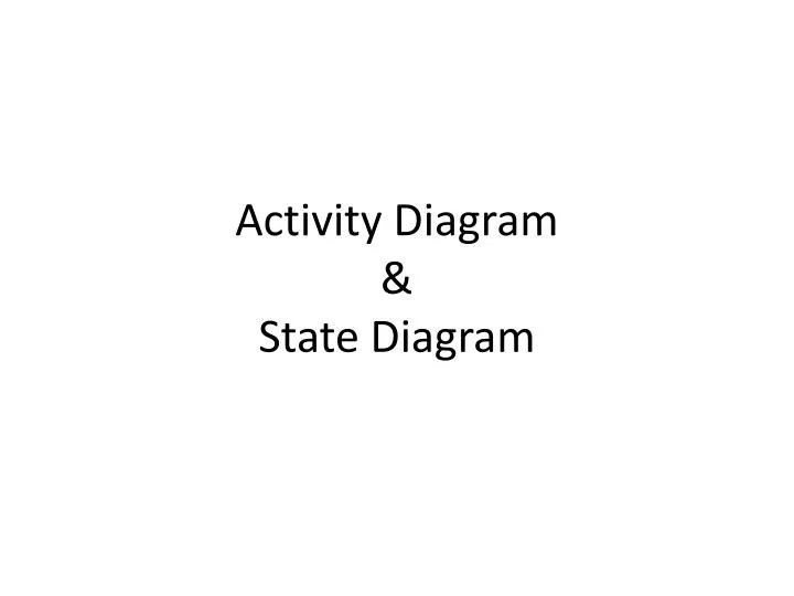 activity diagram state diagram