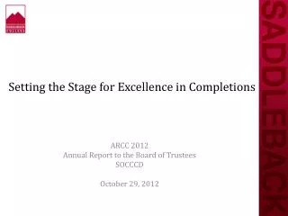 Setting the Stage for Excellence in Completions