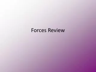 Forces Review