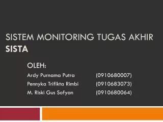 sistem monitoring tugas akhir sista