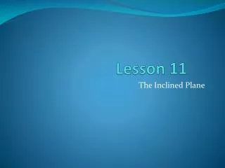 lesson 11