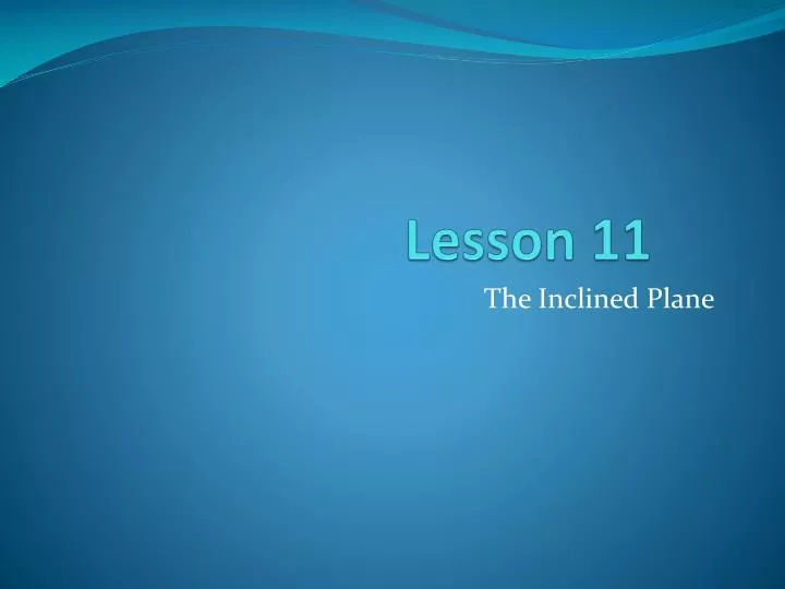 lesson 11