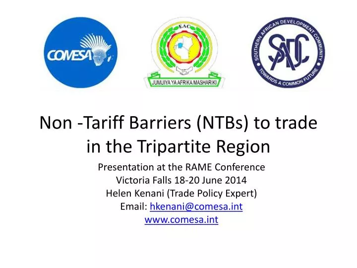 non tariff barriers ntbs to trade in the t ripartite r egion