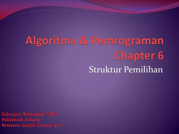 algoritma pemrograman chapter 6