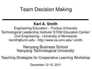 Team Decision Making