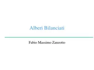 alberi bilanciati