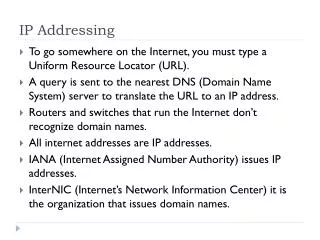 IP Addressin g