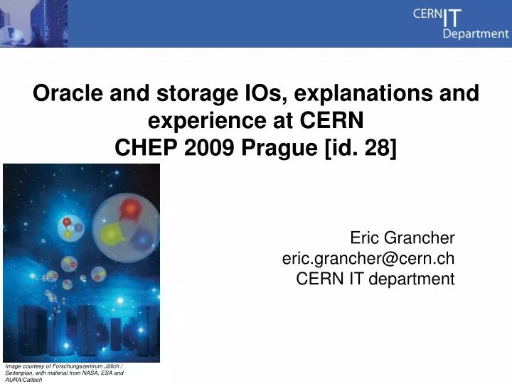 oracle and storage ios explanations and experience at cern chep 2009 prague id 28