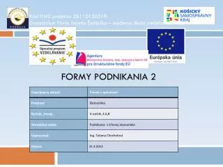 formy podnikania 2