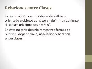 relaciones entre clases