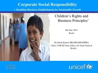 Corporate Social Responsibility - Enabling Business Establishment for Sustainable Growth