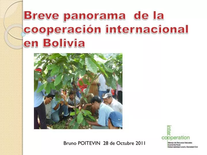 breve panorama de la cooperaci n internacional en bolivia
