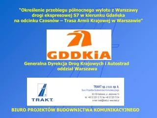 Generalna Dyrekcja Drog Krajowych i Autostrad oddział Warszawa