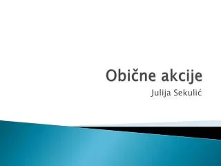 obi ne akcije
