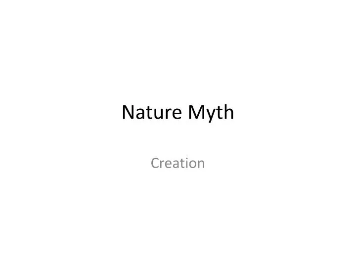 nature myth