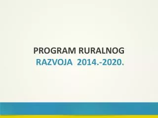 program ruralnog razvoja 2014 2020