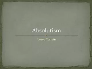 absolutism