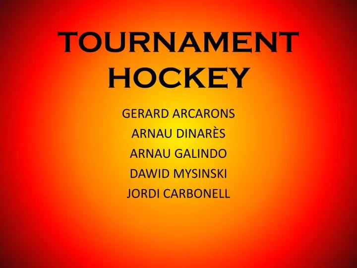 tournament hockey