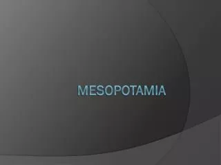 mesopotamia