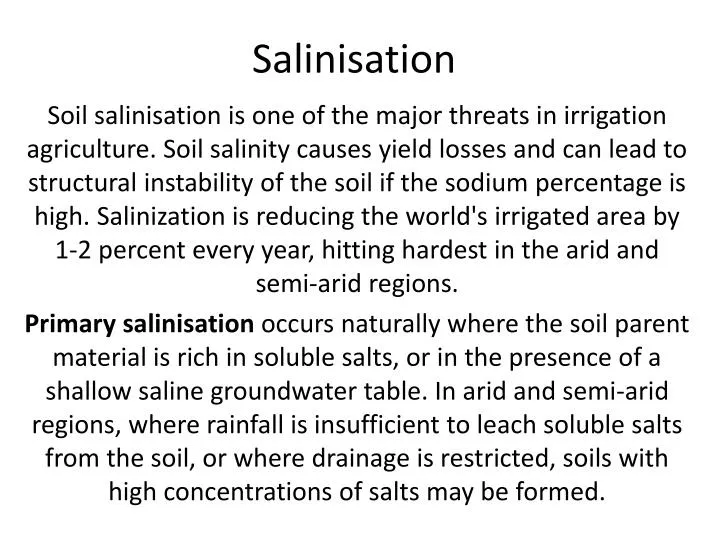 salinisation
